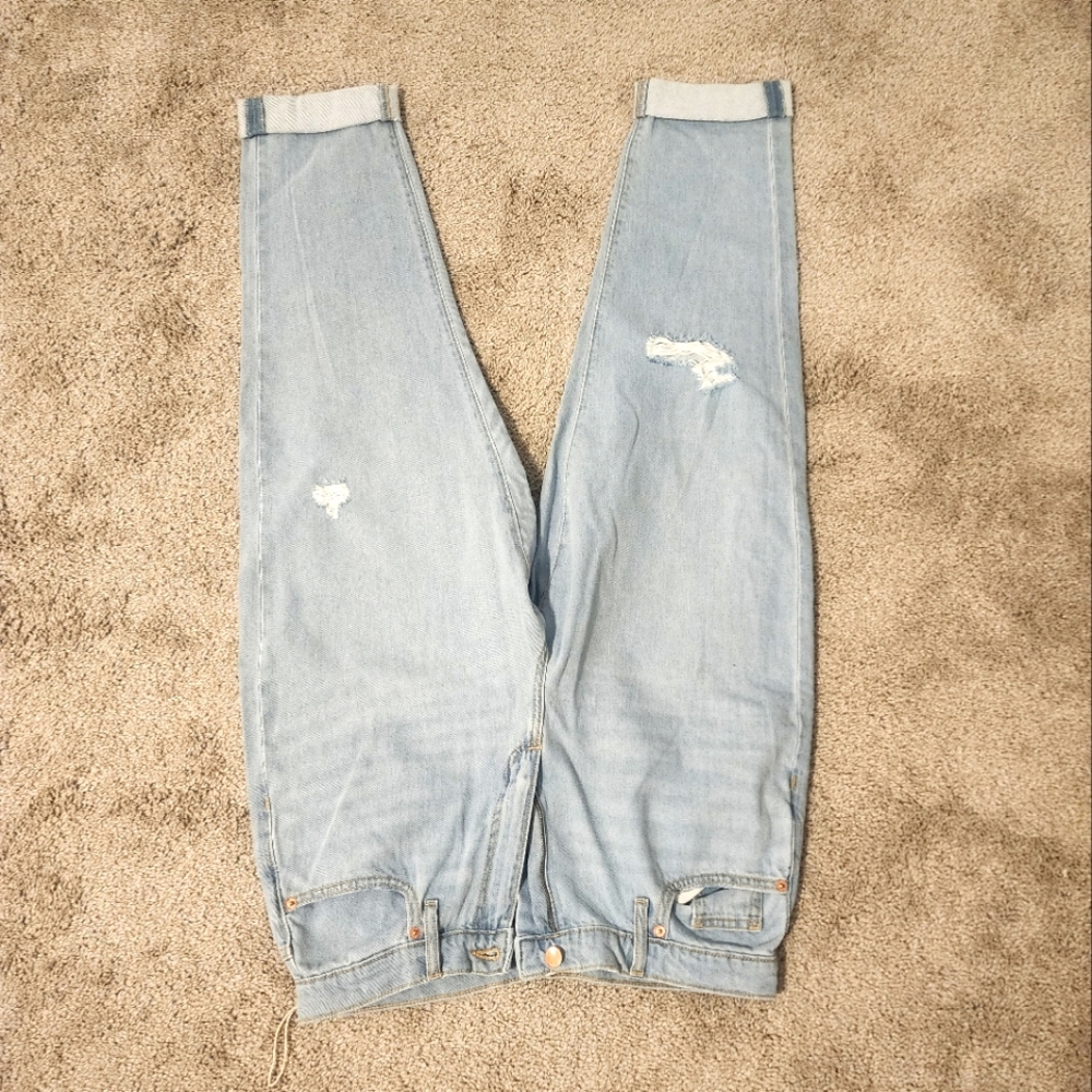 Stretchy blue womens jeans